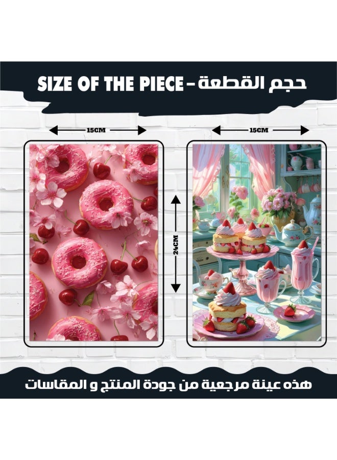 طقم ديكور جداري فخم للمطبخ وغرف الطعام 12 لوحة ورق كوشيه 300 جرام،تصميمات عصرية لصور الأطعمة والمخبوزات والحلويات الملونة والشهية، مثالية لديكور المنزل والمطاعم والكافيهات الراقية جداً. - Image 2